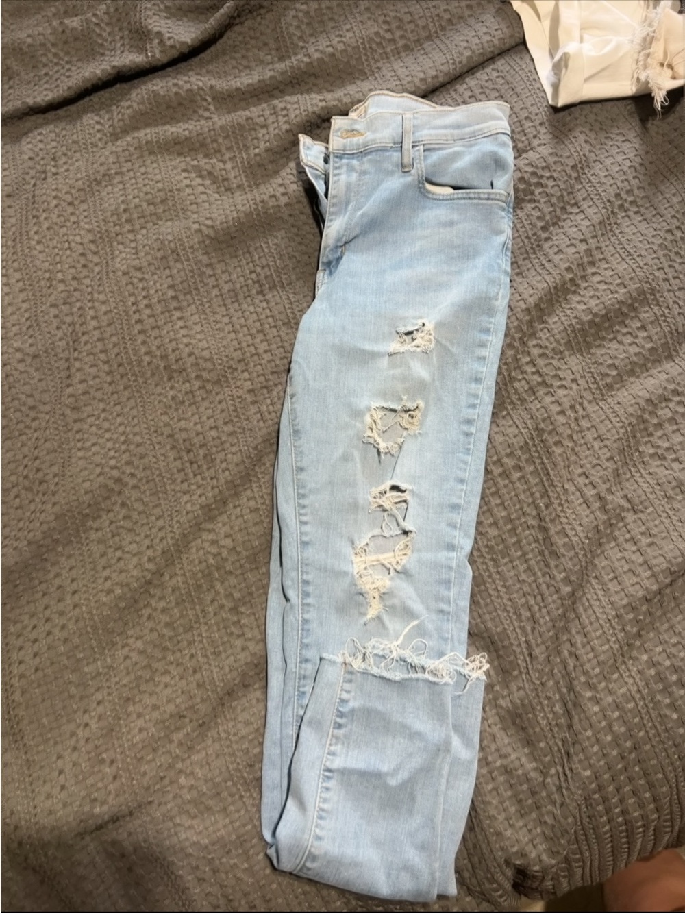 Levi's Light Blue Distressed Skinny Jeans